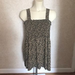 Smocked baby doll leopard top from Venus